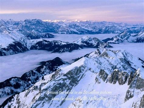 The Alps In Fog Switzerland Wallpaper Switzerland Mountains