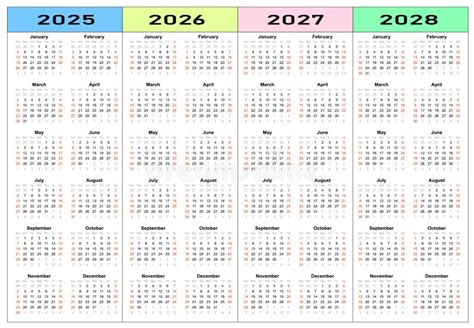 日历2025模板集台日历2025设计集12个月日历规划器2025壁日历设计 向量例证 插画 包括有 行军 组织者 233487115
