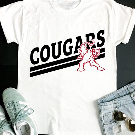 cougars svg cougars team spirit t shirt design svg cutting etsy