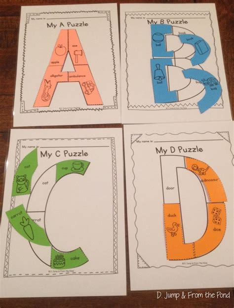 Alphabet Puzzles Worksheets Or Centers Alphabet Preschool Alphabet