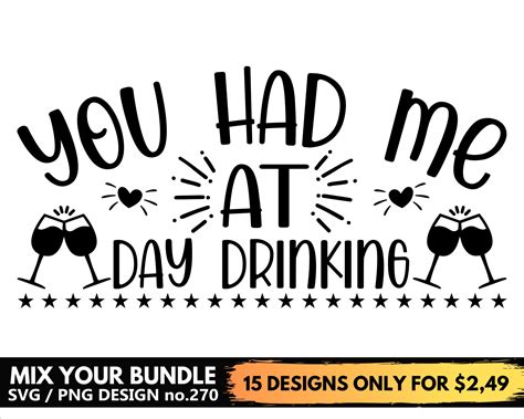 You Had Me At Day Drinking Svg Files For Cricut Wine Glass Etsy Canada In 2023 Print Decals