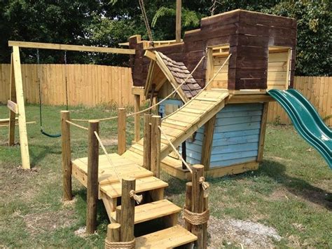 Wie oft wird der spielplatz selber bauen anleitung aller wahrscheinlichkeit nachverwendet? Great work! Pirate Ship Playground | Garten spielplatz ...