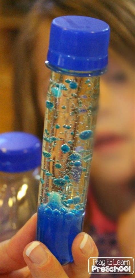 We dropped about 6 drops of food. Baby Soda Bottle Science | Oil, water experiment, Science ...