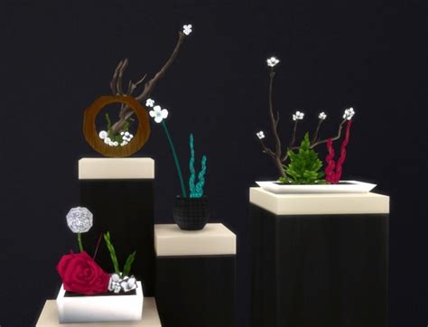 Ikebana Plants Set By Mary Jimenez At Pqsims4 Sims 4 Updates