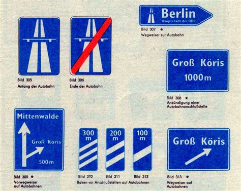Design Of Road Signage East Germany Traffic Signs East Germany Traffic