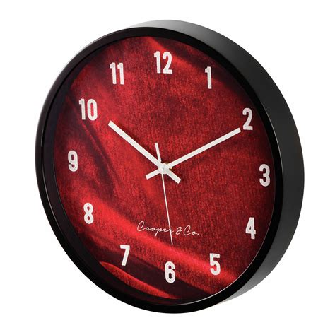 Cooper And Co 35cm Burgundy Vogue Silent Movement Round Wall Clock Bunnings Australia