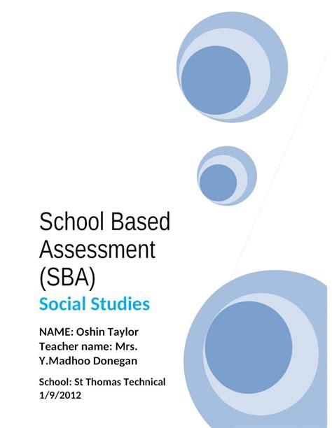 Docx Oshin Taylor Social Studies Sba Dokumentips