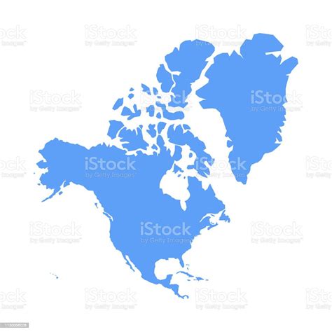 North American Continent Map Stock Illustration Download Image Now