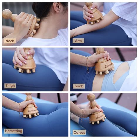Buy Wood Therapy Massage Tools Onuemp Mushroom Lymphatic Drainage Massager Maderoterapia Kit
