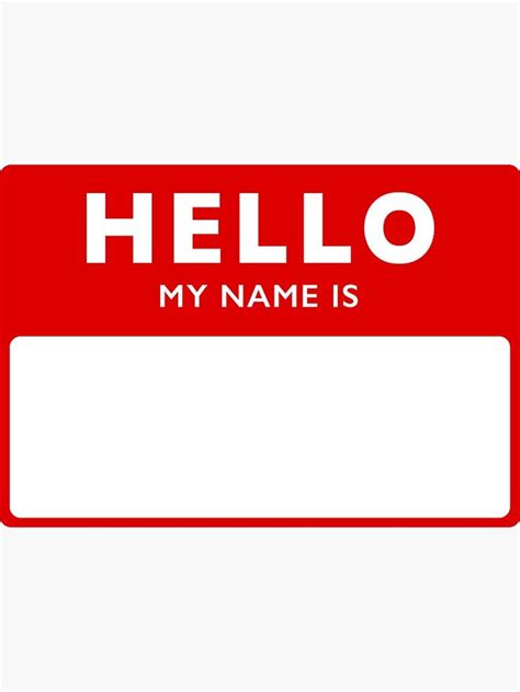 Hello My Name Is Sticker For Sale By Davidmay Hello Sticker Hello My Name Is Sticker Graffiti