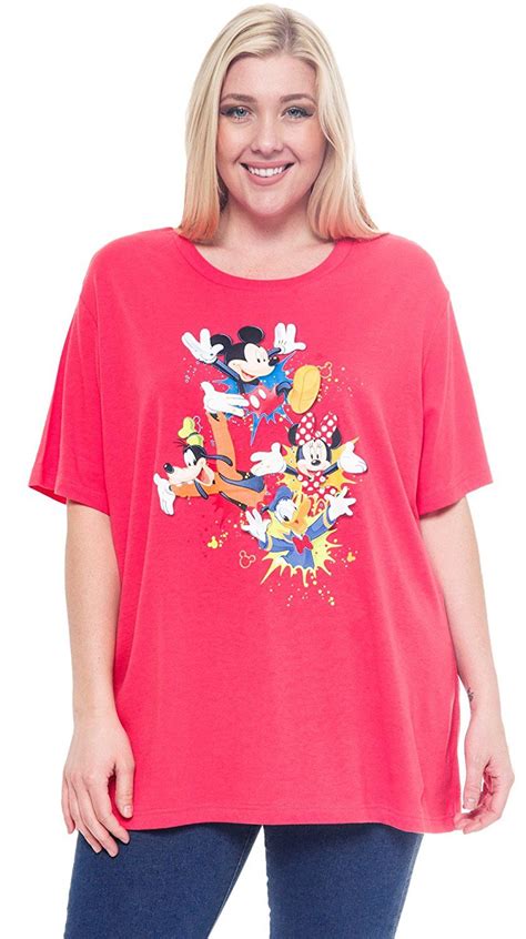 Disney Plus Size T Shirt Mickey Minnie Mouse Donald Duck