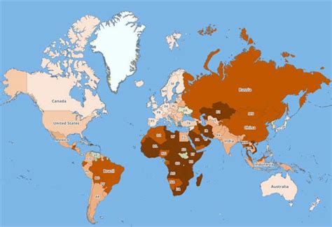 Heres A Map Of Worlds Most Dangerous Countries For Travelling