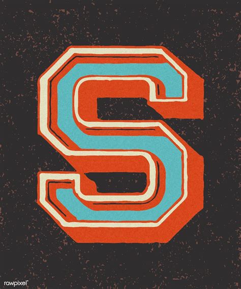 The Letter S Is Made Up Of Two Different Colors And Font That Appear To