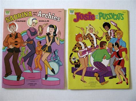 Vintage Sabrina And Archies Josie And The Pussycats Paper Doll Books