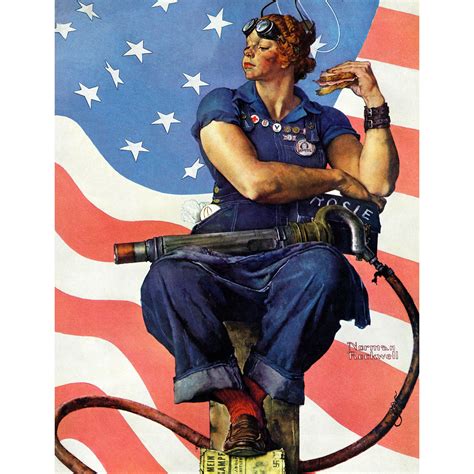 Rosie The Riveter By Norman Rockwell ~ 1943 Norman Rockwell