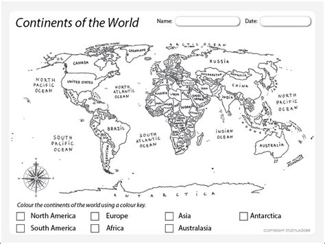 Continents Of The World Studyladder Interactive Learning Games
