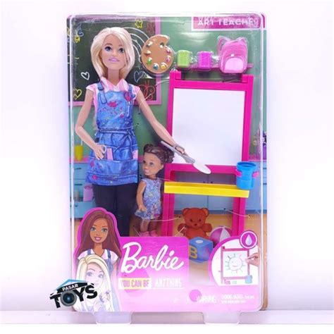 Jual Barbie Art Teacher Playset Blonde Doll Toddler Doll Boneka Barbie