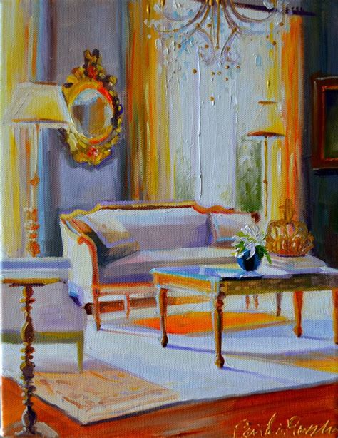 Franse Sitkamer ~ Sold Painting By Cecilia Rosslee Saatchi Art