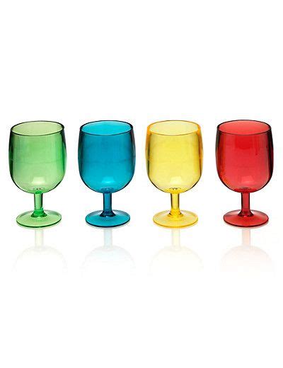 4 Stacking Acrylic Wine Glasses | M&S | Acrylic wine glasses, Wine glasses, Acrylic glasses