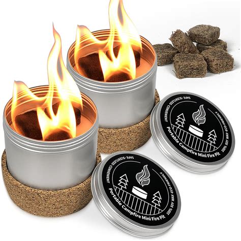 Buy Portable Campfire 2 Pack With 12 Fire Starter Squares Go Anywhere