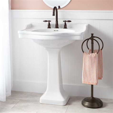 Cierra Large Porcelain Pedestal Sink Pedestal Sinks Bathroom Sinks
