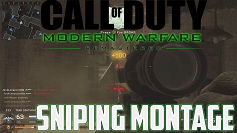 Modern Warfare Remastered Sniping Montage Youtube