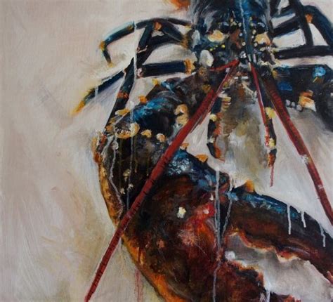 Lobsters Easelandcanvas Lobster Art Painted Shells Fish Art Beach