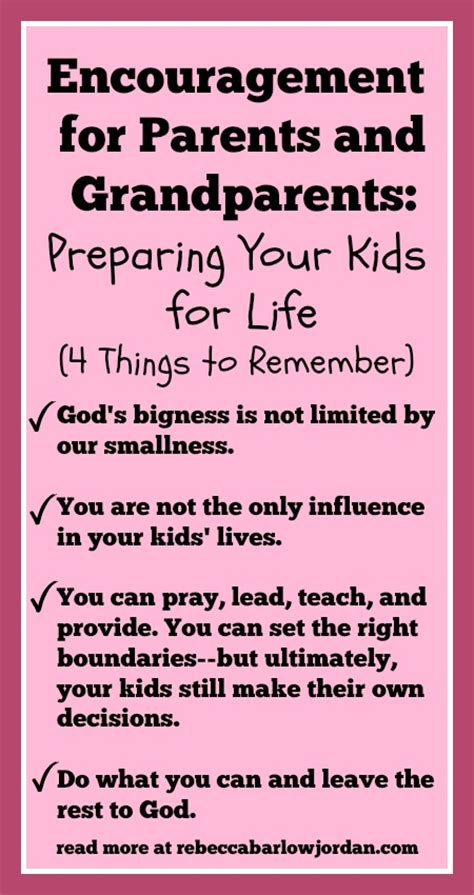 Encouragement For Parents And Grandparents Preparing Your