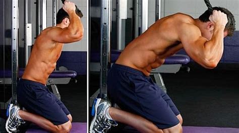 Abs Workout Cable Kneeling Crunch EHF