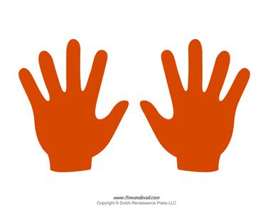 Blank Hand Template Printables | Handprint Templates