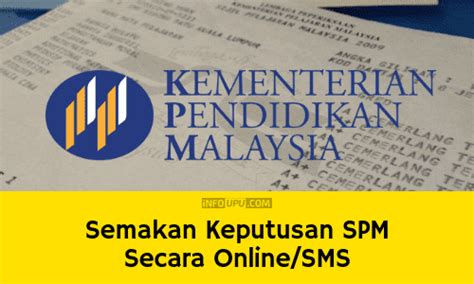 7 april 2021, 500 pm: Semakan Keputusan SPM 2020 Secara Online / SMS - Info UPU