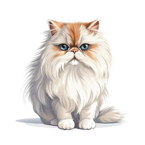 Premium Vector Persian Cat Vector Cartoon
