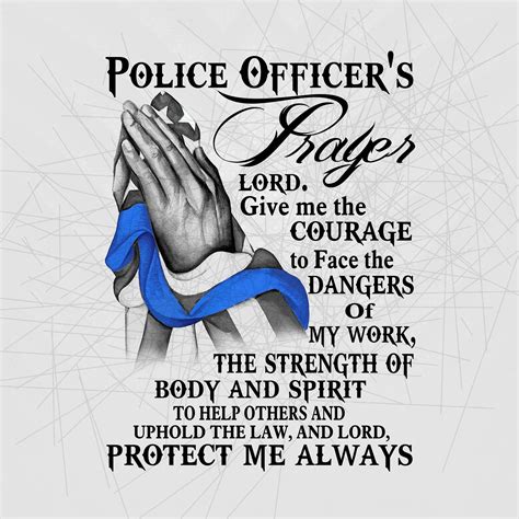 Police Officers Prayer Lord God Protect Me Always Etsy