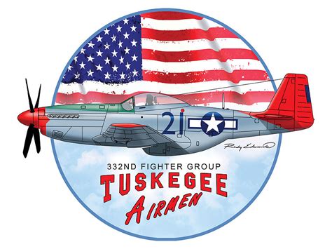 Tuskegee Airman P51 Art Print Drawing By Greg Edwards Pixels