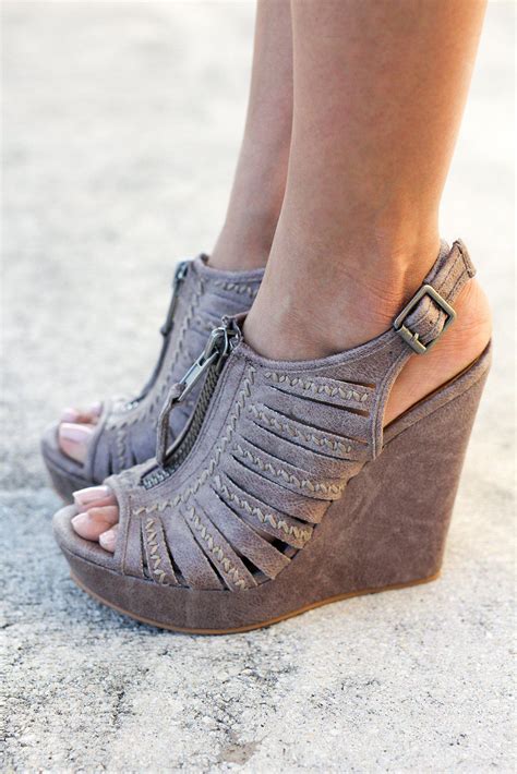 Saucin Gray Wedges | Cute Wedges | Online Boutiques - Saved by the Dress
