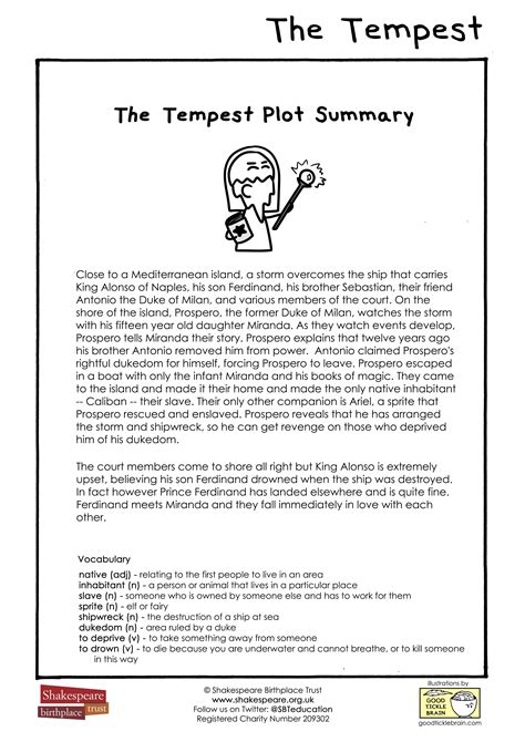 Efl The Tempest Plot Summary