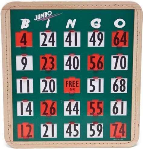 Jumbo 5 Stitched Easy Read Bingo Shutter Slide Cards Green Pricepulse