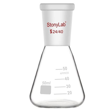 Stonylab Glass 2440 Erlenmeyer Flask Borosilicate Glass Heavy Wall