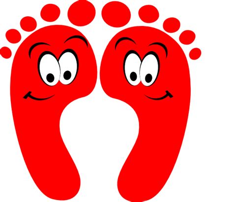 Red Happy Feet Clip Art At Vector Clip Art Online Royalty