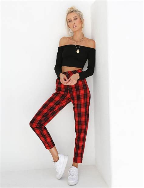 Https://tommynaija.com/outfit/red And Black Plaid Pants Outfit