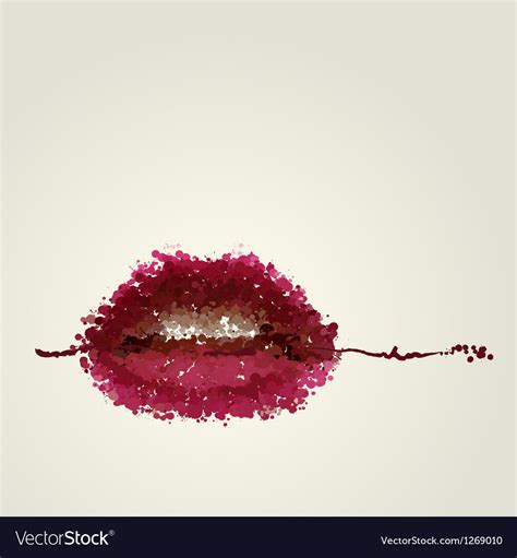 Juicy Female Lips Blots Royalty Free Vector Image