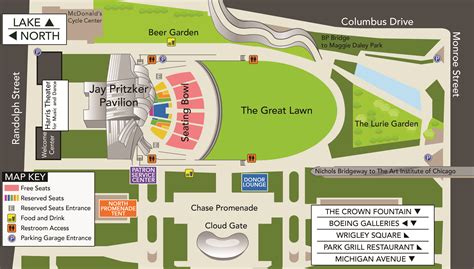 Map Of Millennium Park Plan Your Experience The Grant Park Music