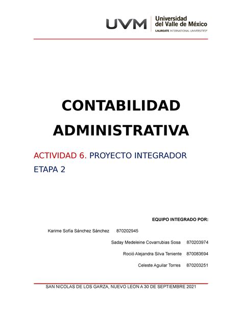 proyecto integrador etapa dos conta admin contabilidad administrativa hot sex picture