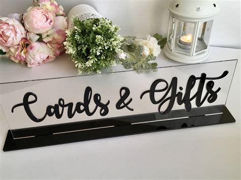 Check spelling or type a new query. Cards and Gifts Clear Acrylic Wedding sign Gift Card Table ...
