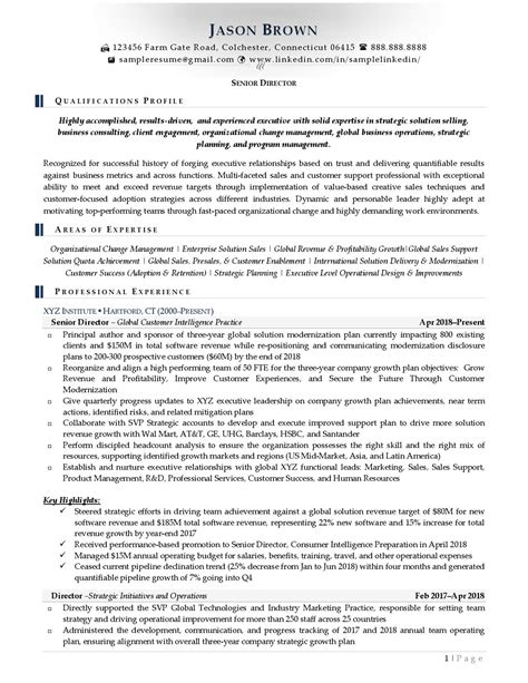 Senior Director Resume Examples Resume Professional Writers