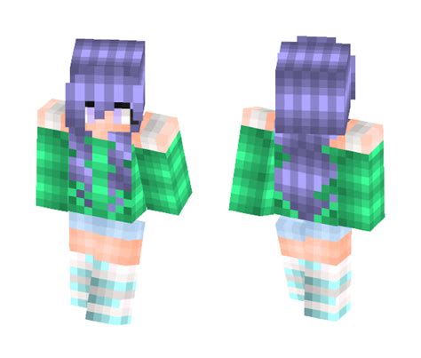 Download Purple Haired Anime Girl Minecraft Skin For Free