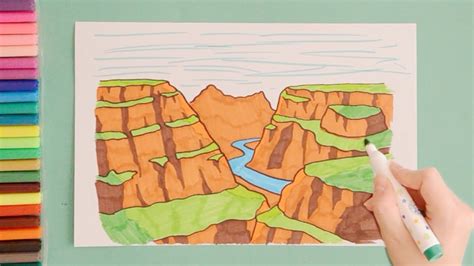 Easy Simple Grand Canyon Drawing Domeoftherockpainting