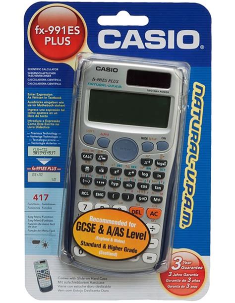 Casio Fx 991es Scientific 417 Functions Calculator In Natural Textbook