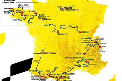 10 new stage cities or sites sites will appear on the map of the 2021 tour on a total of 39 Tour de France 2021 : carte, dates des étapes... Les infos ...