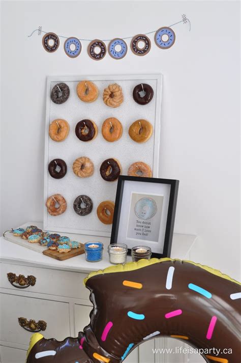 Father S Day Donut Party Easy DIY Donut Wall How To Donut Banner Made